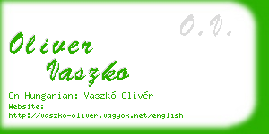 oliver vaszko business card